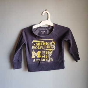 Michigan Wolverines children's blue sweatshirt Go Blue Sports toddler girl
